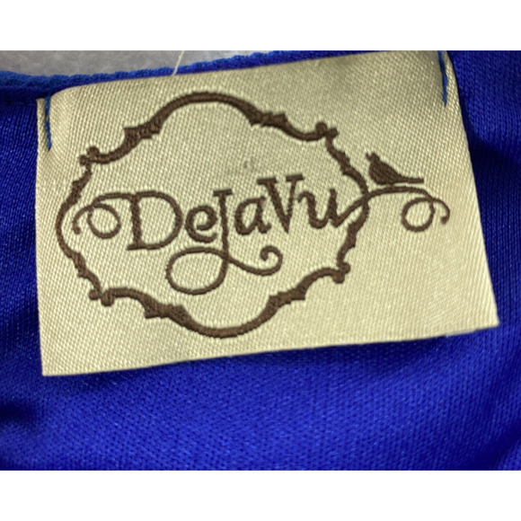 Dejavu Strapless Top Womens Medium Blue Sweetheart Neck Open Back‎ Blouse - Picture 6 of 7